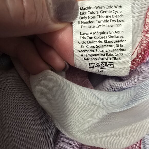 Rainbow Striped Button-Up Maxi Dress With Pockets 1XL - Picture 6 of 8